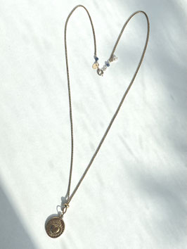 Heart’s journey necklace with sapphire and pearl/ハートジャーニーネックレス