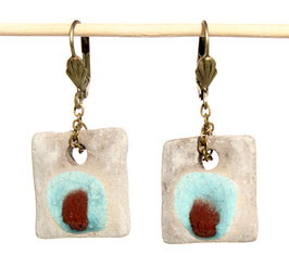 Boucles d'oreilles raku cuadro 2