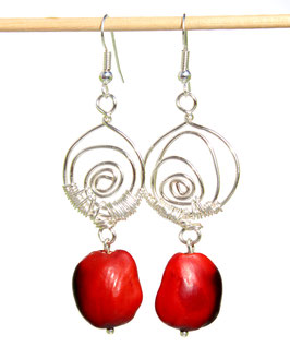 Boucles d'oreilles huayruro arabesco