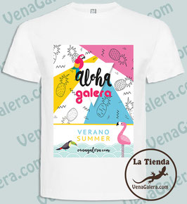 Camiseta hombre estampada algodón "Aloha Galera"