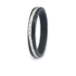 ALIANZA NEGRA DE CIRCONIO ANODIZADO Y PLATA PURA