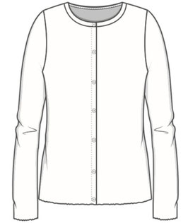 Cardigan 8007 Raw White/ Chestnut gestreift von Blusbar
