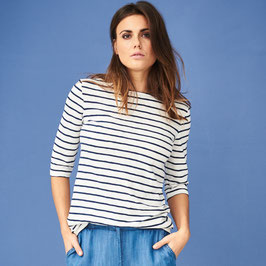 T-Shirt Chlopea Offwhite/Dark Navy  von Living Crafts