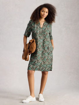 June Linen Green Print von White Stuff