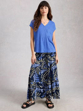 Iris Linen Tee Bright Blue von White Stuff