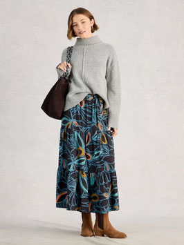 Lotus Maxi Skirt Black Multi von White Stuff