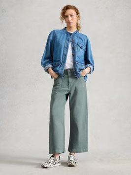 Tia Wide Leg Crop Jean Mid Blue von White Stuff