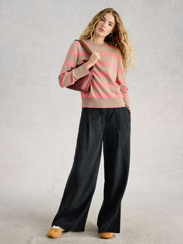 Sasha Wide Leg Trouser Washed Black von White Stuff