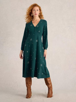Megan Embroidered Jersey Dress Teal Multi von White Stuff