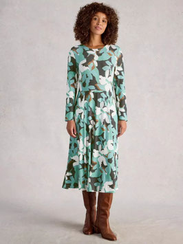Madeline Jersey Dress Teal Multi von White Stuff