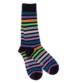 Bambus Söckchen Navy Multi Stripe SP432