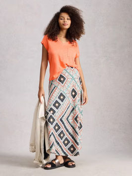 Iris Linen Tee Mid Coral von White Stuff