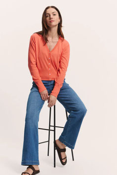 Strickjacke Linaa Camellia Orange von Tranquillo