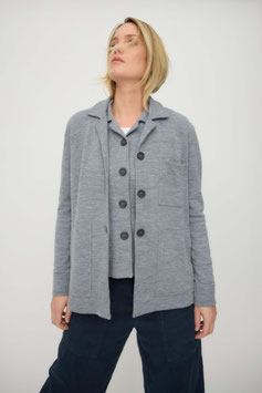 8021 Jacket with open collar Dawn (61) Grey Melange von Blusbar
