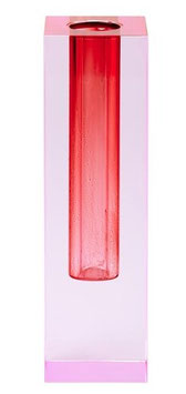 Kristallglas Vase Sari Pink/Rot von Gift Company