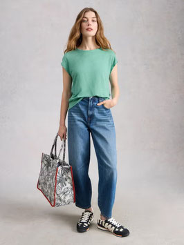 Rowan Linen Tee Mid Teal von White Stuff