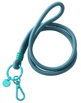 Metropolitan Neo Lanyard, steel blue/grün, mit Karabiner
