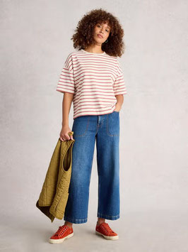 Kat Stripe Tee Ivory Multy von White Stuff