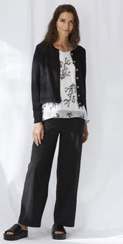 Kurze Strickjacke 1682-063 Schwarz von Yellow Label