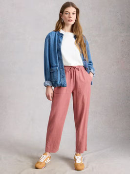 Elle Linnen Blend Trouser Dus Pink von White Stuff