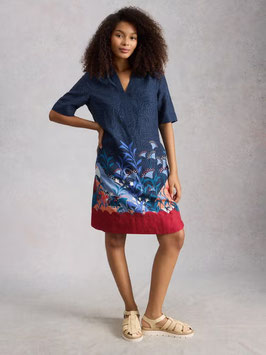 June Linen Navy Print von White Stuff
