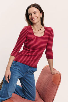 Jerseyshirt Loolly Stripes Red von Tranquillo