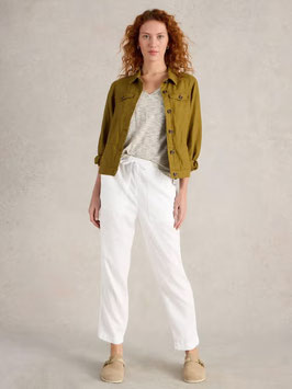 Elle Linnen Blend Trouser Bril. White von White Stuff