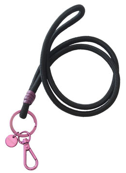 Metropolitan Neo Lanyard, schwarz/lila, mit Karabiner