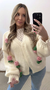 STRICKCARDIGAN TULPI - CREME