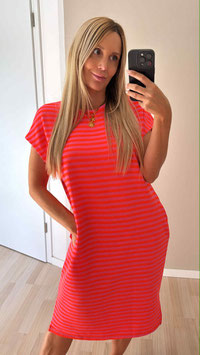 16.BAUMWOLLKLEID - ORANGE/PINK