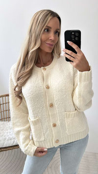 BOUCLECARDIGAN LOREN - CREME