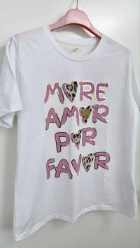 OVERSIZE SHIRT AMOR  - WEISS PINK