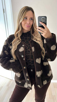 TEDDYJACKE HERZ - COFFEE/BEIGE