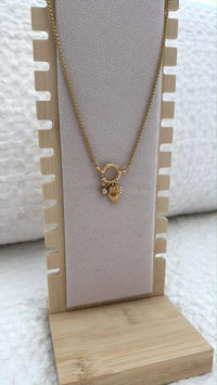 EDELSTAHL KETTE - CIRCLE SMALL HEART