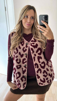 TEDDYWESTE LEO - BURGUNDER/ROSA