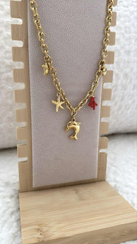 EDELSTAHL KETTE - DOLPHIN LOVER