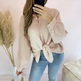 OVERSIZE MUSSELINBLUSE NEDA - ROSE