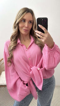 OVERSIZE MUSSELINBLUSE NEDA - ROSAPINK