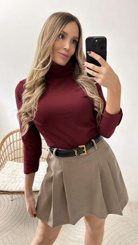FALTENSKORT SERINA - TAUPE/BRAUN