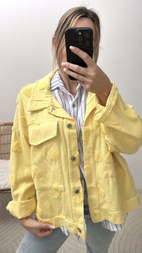 JEANSJACKE HEART - HELLGELB