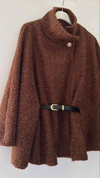 FILZPONCHO COZY - SCHOKO