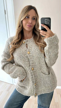 BOUCLECARDIGAN NINA - GREIGE