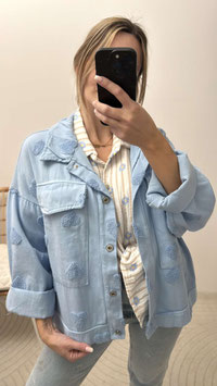 52. JEANSJACKE HEART - HELLBLAU