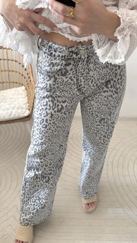 STRAIGHT STRETCH JEANS LEO - GRAU