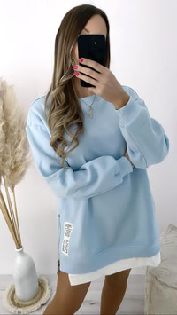 OVERSIZE SWEATER LARA - HELLBLAU