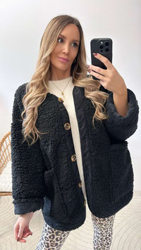 TEDDYCODJACKE DEIA - SCHWARZ