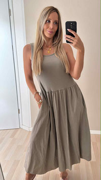 34.BAUMWOLLKLEID - TAUPE