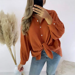 OVERSIZE MUSSELINBLUSE NEDA - ROST