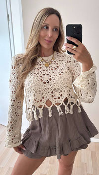 MUSSELINSKORT ELSA - TAUPE