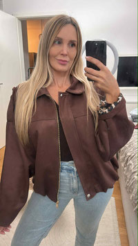 WILDLEDERJACKE ZARI - SCHOKO